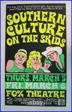 Southern Culture Skids Boulder 1998 Concert Poster Silkscreen Cryptographics