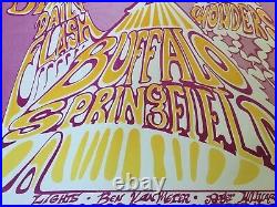 Spectacular Vintage 1967 Buffalo Springfield Original Rock Dance Concert Poster