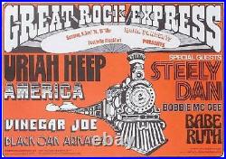 Steely Dan Uriah Heep German Concert Poster 1974 Original