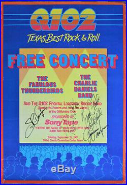 Stevie Ray Vaughan SIGNED Concert Poster from 1987, with Jimmy Vaughan