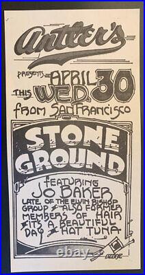 Stoneground Concert Poster 1975 Antler's