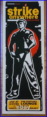 Strike Anywhere Concert Poster Providence RI 2003 by Pete Cardoso