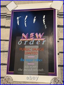 Sugarcubes New Order Public Image Ltd July 19, 1989 Meadowlands Concert Poster