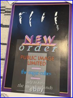 Sugarcubes New Order Public Image Ltd July 19, 1989 Meadowlands Concert Poster
