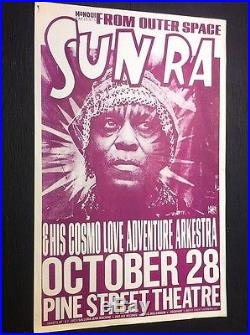 Sun Ra Original 1988 Portland Pine Street TheaterJazz Concert Tour Gig Poster