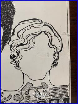 Sunset Auditorium Black Arm Band 1968 Bill Graham Era Original Concert Poster