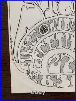 Sunset Auditorium Black Arm Band 1968 Bill Graham Era Original Concert Poster