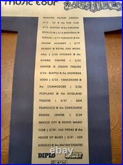 Super Rare Justice 2007 Cross Shaped Concert Tour Poster Vintage Diplo Busy P