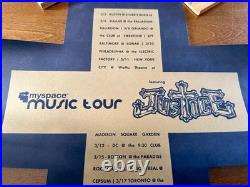 Super Rare Justice 2007 Cross Shaped Concert Tour Poster Vintage Diplo Busy P