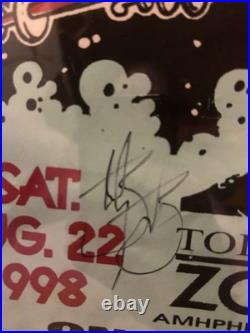 Super rare and fully signed The Tragically Hip authentic Concert Poster framed