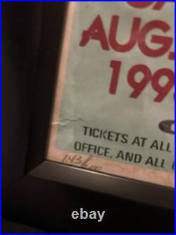 Super rare and fully signed The Tragically Hip authentic Concert Poster framed