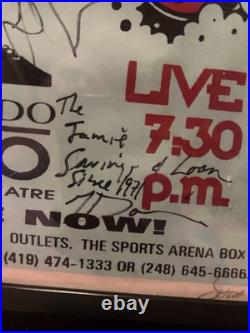 Super rare and fully signed The Tragically Hip authentic Concert Poster framed