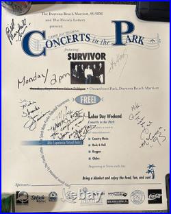 Survivor Concert Poster Daytona Beach Autographed/Signed Jimi Jamison +4