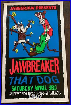 TAZ 1995 Jawbreaker Concert Poster S N Jabberjaw Los Angeles CA 