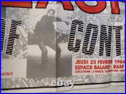 THE CLASH Out Of Control ORIGINAL GIANT SIZE French Concert Poster 1984 RARE
