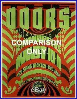 THE DOORS 1967 CROSSTOWN BUS CONCERT POSTER Unknown Variant/1st East Coast Shows