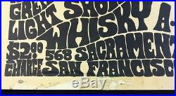 THE DOORS (AOR 2). 195 1967 Original Vintage Concert Poster Whiskey A-Go-Go