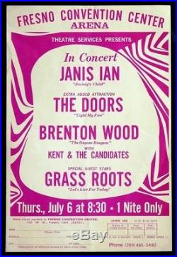 THE DOORS Janis Ian GRASS ROOT Original 1967 Concert Handbill / Flyer