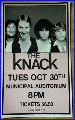 THE KNACK 1979 Concert Poster AUSTIN MUNICIPAL AUDITORIUM Austin TX 1979 DAZE