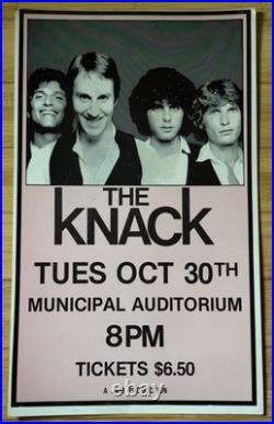 THE KNACK 1979 Concert Poster AUSTIN MUNICIPAL AUDITORIUM Austin TX 1979 DAZE