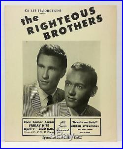 THE RIGHTEOUS BROTHERS Original 1965 Cardboard Boxing Style Concert Poster