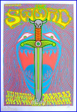 THE SWORD- Original S/N 2007 Concert Poster by Lindsey Kuhn, Priestbird, face