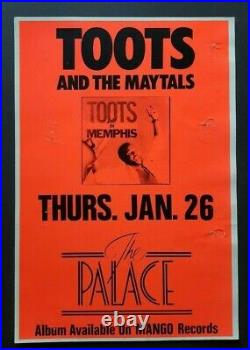 TOOTS and The Maytals Original Promo Concert Poster 1989 Ska Rock Steady REGGAE