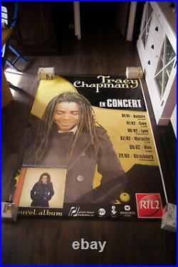 TRACY CHAPMAN LET IT RAIN 2002 4x6 ft Shelter Original Music Concert Poster Art