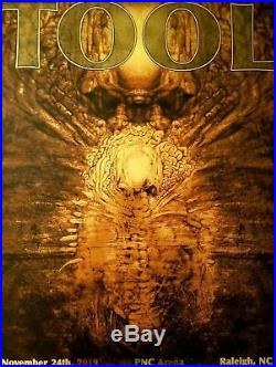 TRADE-Tool concert/tour Poster Raleigh NC 11/24/19 Gold Foil 650 Fear Inoculum