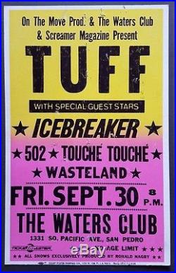 TUFF Original Boxing Style Concert Poster 1988 COLBY Motley Crue Guns N' Roses