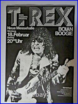 T-Rex/Marc Bolan-1973 German Concert Poster vintage Marc Bolan