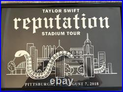 Taylor Swift Reputation Pittsburgh Concert Poster Framed Rare