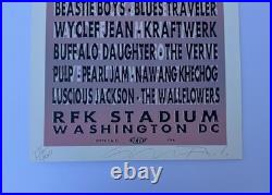 Taz Tibetan Freedom Silkscreen Rock Concert Poster Signed Beastie Boys Pearl Jam