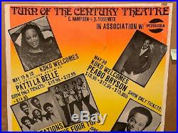 Temptations Peabo Lou Rawls Original Boxing Style Soul Cardboard Concert Poster
