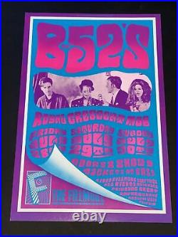The B-52's Royal Crescent Mob Original Concert Poster Fillmore 1989