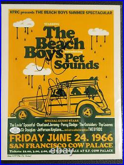 The Beach Boys Signed Autographed 8x10 Photo of Concert Poster with VS COA