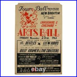 The Beatles 1962 Tower Ballroom Arts Ball Concert Poster (UK)