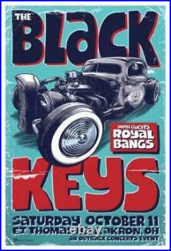 The Black Keys 2008 Akron Original Concert Poster Hot Rod