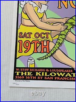 The Clarke Nova The Kilowatt San Francisco Original Concert Poster Signed Kozik