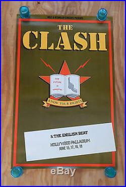 The Clash Know Your Rights Original Rolled Rock Concert Promo Poster (1981)