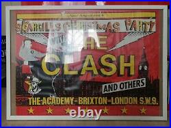 The Clash Original Concert Poster Scargills Christmas Party Brixton Miners 1984