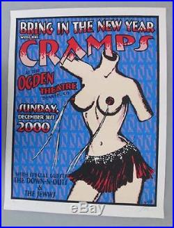 The Cramps Denver 2000 Original Concert Poster Kuhn Silkscreen Punk Memphis