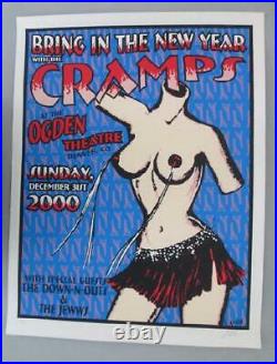The Cramps Denver 2000 Original Concert Poster Kuhn Silkscreen Punk Memphis