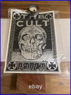 The Cult Band Concert Poster by Frank Kozik 1989 Arena Long Beach, California