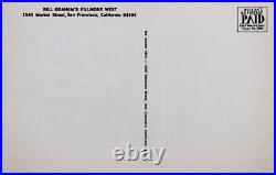 The Doors Concert Handbill Postcard 1969 BG-186 Signed by Randy Tuten