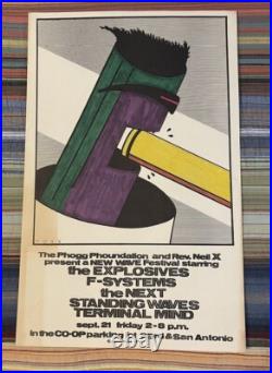 The EXPLOSIVES Concert Poster by The Phogg Foundation 1979 Austin Texas DAZE