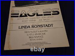 The Eagles Frey Henley Linda Ronstadt Cardboard Boxing Style Concert Poster