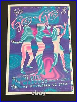 The Go Go's Original Psychedelic Rare Color Scheme BGP Concert Poster Vintage