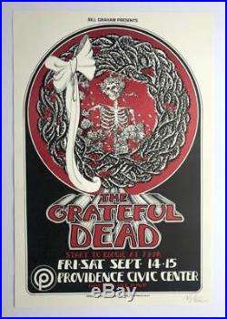 The Grateful Dead Original Rhode Island Rock Concert Poster Signed Randy Tuten