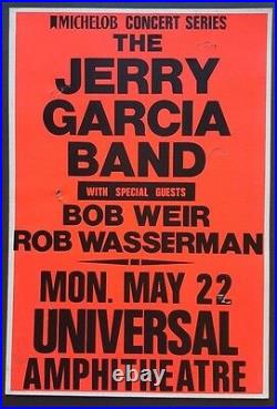 The JERRY GARCIA BAND withBOB WEIR Original Concert Poster 1989 L. A. GRATEFUL DEAD